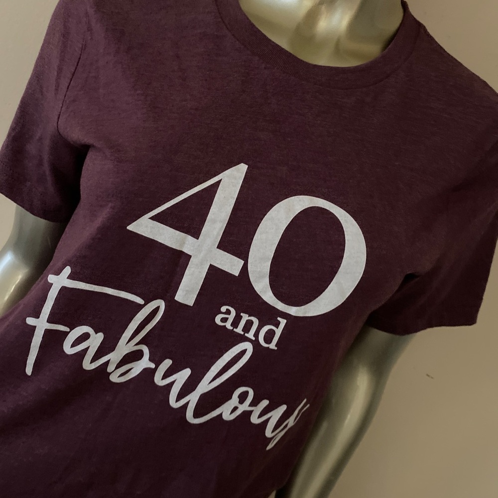 40 & Fabulous Purple t shirt tshirt size S Small
